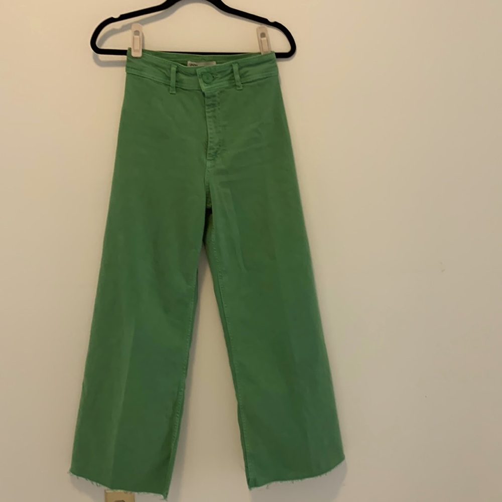 Zara wide leg high rise pants